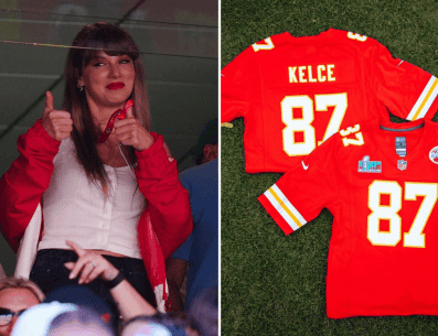 Tras la aparición de Taylor Swift las ventas subieron con respecto a la playera del equipo de Kelce. TWITTER/@tayswiftmex_2 | INSTAGRAM/chiefsproshop