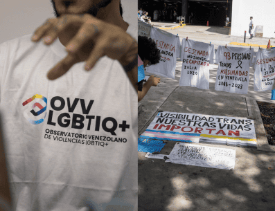 Activistas por los derechos del colectivo LGBT+ de Venezuela han exigido al Estado que apruebe su solicitud de crear un protocolo de investigación que garantice la justicia para las personas transgénero víctimas de delitos “basados en prejuicios”, esto luego de revelar recientemente que 93 mujeres trans fueron asesinadas en el país desde 2008.  EFE/ Miguel Gutiérrez