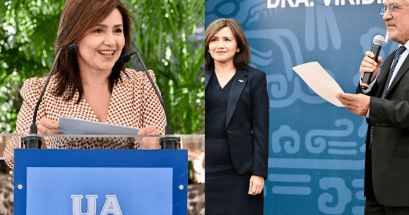Viridiana es la primera mujer en ocupar la rectoría en los 70 años de vida de la UAEM, y prometió consolidar la excelencia de la oferta educativa y la capacidad académica y administración. X -TWITTER-/ @vaydee/ @uaemorelos