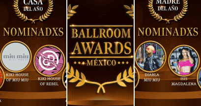 Estas son las nominaciones de los próximos "Ballroom Awards". INSTAGRAM/@ballroomawards_mx