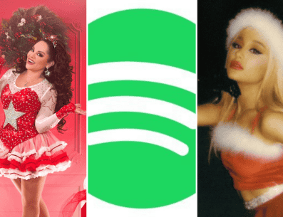 Spotify es uno de los servicios más utilizados del mundo presentando el listado navideño en México. TWITTER/@TatianaPalacios/@ArianaToday/@SpotifyMexico