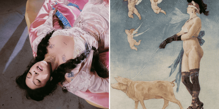 "Pornocracia" polémico video musical de Mon Laferte, ¿qué quiere decir? INSTAGRAM/@monlaferte | ESPECIAL/Félicien Rops  2Pornokratès 1878"  Los Angeles County Museum of Art-Wikipedia