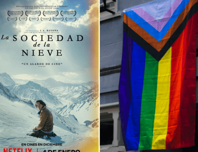 Aunque es poco conocido, el éxito cinematográfico de "La sociedad de la nieve" mantiene una relación con la población LGBT+.  ESPECIAL/Netflix | UNSPLASH/Jack Lucas Smith