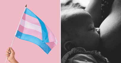 Según el estudio las leche materna de mujeres trans como de mujeres cisgénero es segura para lxs lactantes. PINTEREST/Refinery29 | UNSPLASH/Fanny Renaud