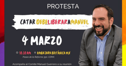 Manuel Guerrero mexico-británico fue detenido por el Estado catarí por ser un hombre gay y seropositivo. TWITTER/@QatarFreeManuel