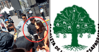 El concierto de Julieta Venegas en el Zócalo de la CDMX ocurrió el pasado sábado, donde hablo con familiares de desaparecidxs. TWITTER/@GlorietaMx