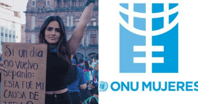 Sima Bahousante Directora Ejecutiva de ONU Mujeres recibió la carta de manos de  Alessandra Rojo de la Vega, fundadora del colectivo No Somos Una, Somos Todas. INSTAGRAM/@alessandrardlv | TWITTER/@ONUMujeres